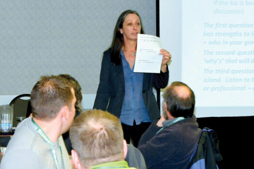 Jacki Hart leading a seminar-web