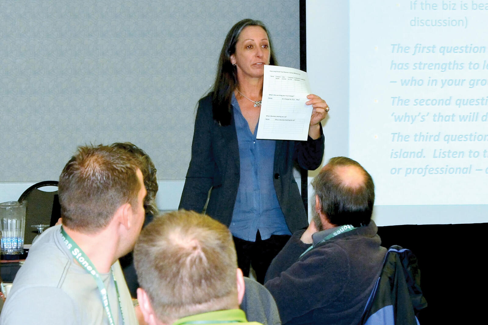 Jacki Hart leading a seminar-web
