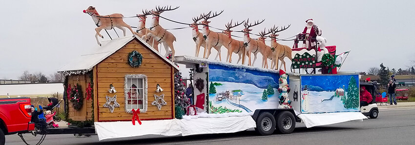 santa claus parade float