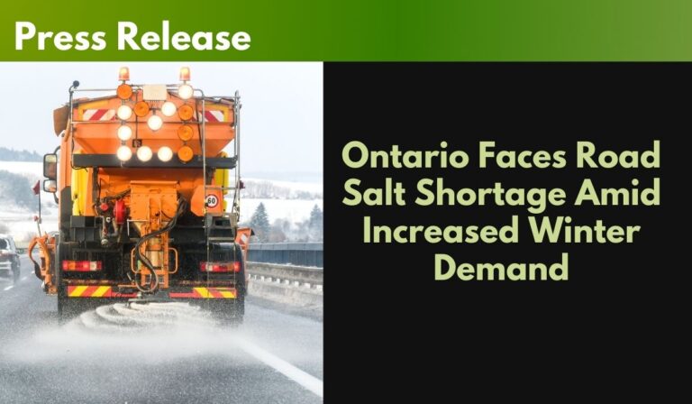 Press Release Salt Shortage