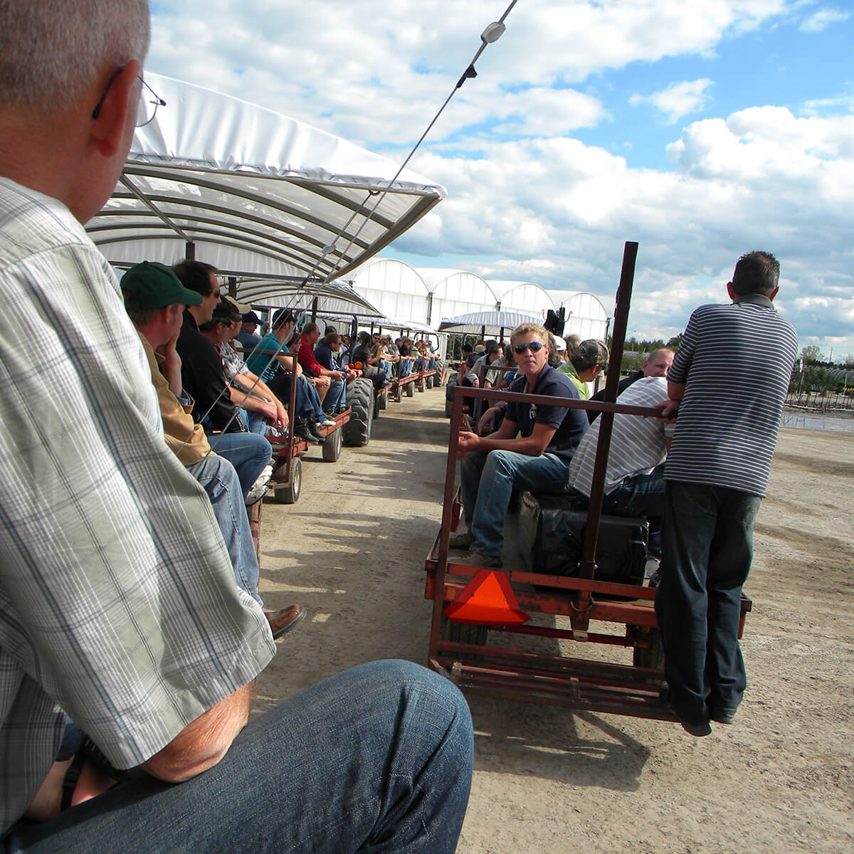 people on a nursery tour
